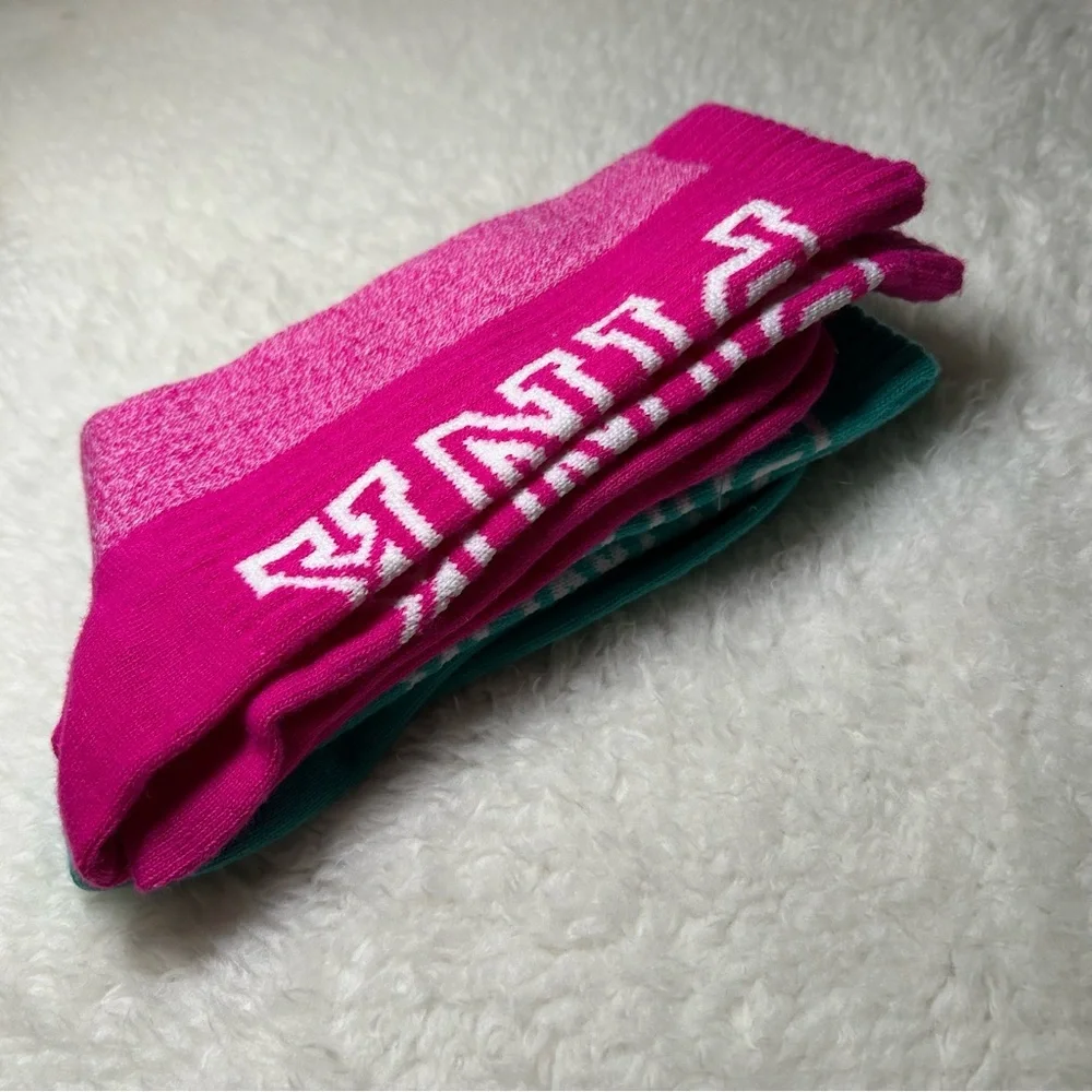 Victoria’s Secret PINK Crew Socks Pink & Blue OS
